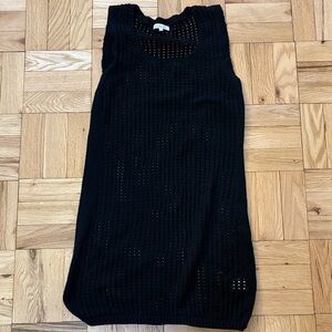 Black Sleeveless Knit Top